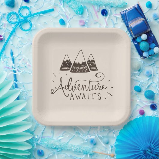 Assiettes En Carton Baby shower à thème Rustique (Fête)