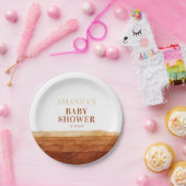 Assiettes En Carton Baby shower Abstrait de Terracotta Boho (Fête)