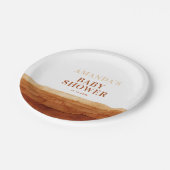 Assiettes En Carton Baby shower Abstrait de Terracotta Boho (Angle)