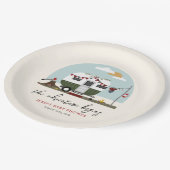 Assiettes En Carton Baby shower Adventure Green Camper Lumberjack (Angle)