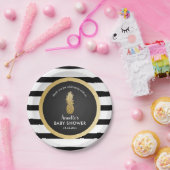 Assiettes En Carton Baby shower | Ananas Faux Gold Foil | Tracées (Fête)