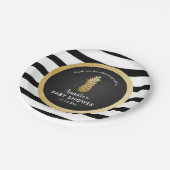 Assiettes En Carton Baby shower | Ananas Faux Gold Foil | Tracées (Angle)
