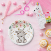 Assiettes En Carton baby shower Anniversaire Cute Hippo Plaque en papi (Fête)