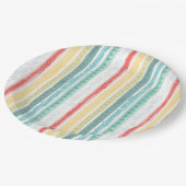 Assiettes En Carton Baby shower arc-en-ciel (Angle)