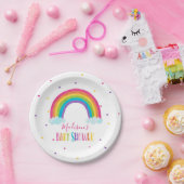 Assiettes En Carton Baby shower arc-en-ciel lumineux (Fête)