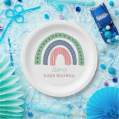 Assiettes En Carton Baby shower arc-en-ciel mignon (Fête)