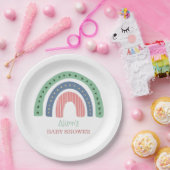 Assiettes En Carton Baby shower arc-en-ciel mignon (Fête)