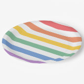 Assiettes En Carton Baby shower arc-en-ciel ou anniversaire (Angle)