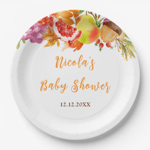 Assiettes En Carton Baby Shower Automne Récolte