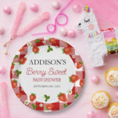 Assiettes En Carton Baby shower aux fraises | Berry Sweet (Fête)