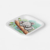 Assiettes En Carton Baby shower Baby Koala (Angulaire)