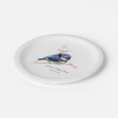 Assiettes En Carton Baby shower Bébé Bleu Jay (Angle)