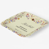 Assiettes En Carton Baby shower Bébé En Fleur Jardin Papillons (Angulaire)