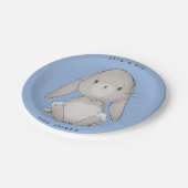 Assiettes En Carton baby shower bébé lapin (Angle)