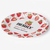 Assiettes En Carton Baby shower Berry Sweet Strawberries (Angle)