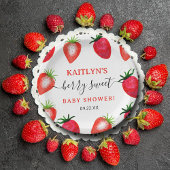 Assiettes En Carton Baby shower Berry Sweet Strawberry