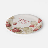Assiettes En Carton Baby shower Berry Sweet Strawberry (Angle)