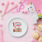 Assiettes En Carton Baby shower bleu Carnival Circus (Fête)
