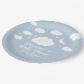 Assiettes En Carton Baby shower Blue Cloud (Angle)