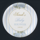 Assiettes En Carton Baby shower Blue Hydrangea<br><div class="desc">Plaques de papier Baby shower Blue Hydrangea</div>