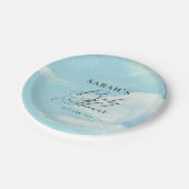 Assiettes En Carton Baby shower Blue Sky Clouds (Angle)