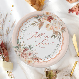 Assiettes En Carton Baby Shower Bohème Floral Tombez Amoureux