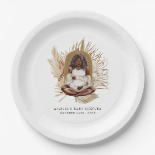 Assiettes En Carton Baby shower Boho Florals