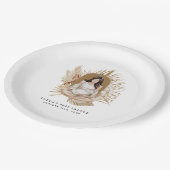 Assiettes En Carton Baby shower Boho Florals (Angle)