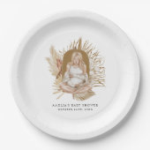 Assiettes En Carton Baby shower Boho Florals (Devant)