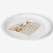 Assiettes En Carton Baby shower Boho Giraffe (Angle)