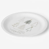 Assiettes En Carton Baby shower Boho Green Christmas Trees (Angle)