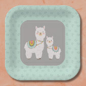 Assiettes En Carton Baby shower boho llama