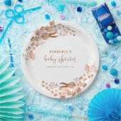 Assiettes En Carton Baby shower Boho petit Fleur sauvage neutre pour l (Fête)