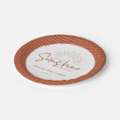 Assiettes En Carton Baby shower Boho Sunshine (Angle)