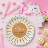 Assiettes En Carton Baby shower Boho Sunshine Cute (Fête)