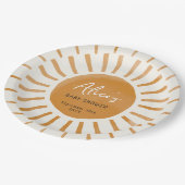 Assiettes En Carton Baby shower Boho Sunshine Cute (Angle)
