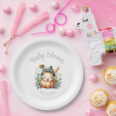 Assiettes En Carton Baby shower Bois (Fête)