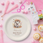 Assiettes En Carton Baby shower boisé mignon de Hérisson Automne (Fête)
