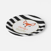Assiettes En Carton Baby shower boisé mignon face Fox (Angle)