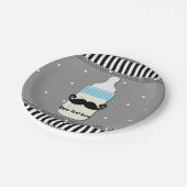 Assiettes En Carton Baby shower Bouteille & Moustache Plaques modernes (Angle)