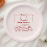 Assiettes En Carton Baby shower Bow Jouets Roses<br><div class="desc">Servez le style et le charme avec nos Plaques en papier Baby shower Doodle-Drawn-Bow. Dotées d'un joli design d'arc dessiné à la main dans des tons pastel doux, ces assiettes ajoutent une touche fantaisiste mais élégante à votre table de baby shower. De tailles parfaites pour les repas, les snacks ou...</div>