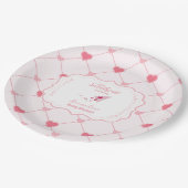 Assiettes En Carton Baby shower branché de Saint-Valentin (Angle)