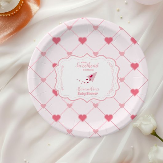 Assiettes En Carton Baby shower branché de Saint-Valentin