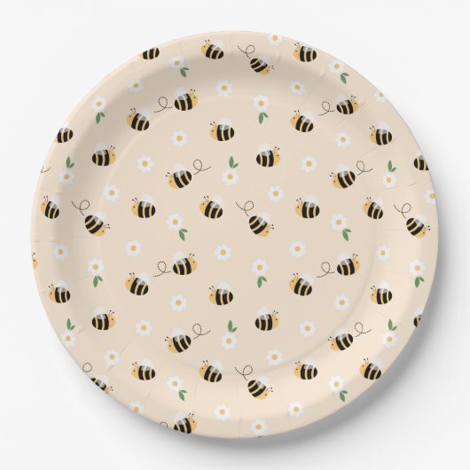 Assiettes En Carton Baby shower Bumblebee (Devant)