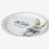 Assiettes En Carton Baby shower Bunny bleu (Angle)