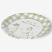 Assiettes En Carton Baby shower Camping Vert (Angle)
