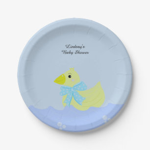 Assiettes En Carton Baby-Shower Canard Jaune