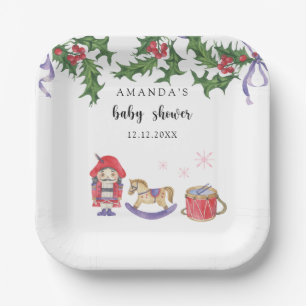 Assiettes En Carton Baby Shower Casse-Noisette