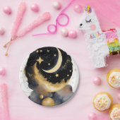 Assiettes En Carton Baby shower céleste magique Lune Étoiles Thème (Fête)