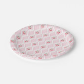 Assiettes En Carton Baby shower cerise (Angle)